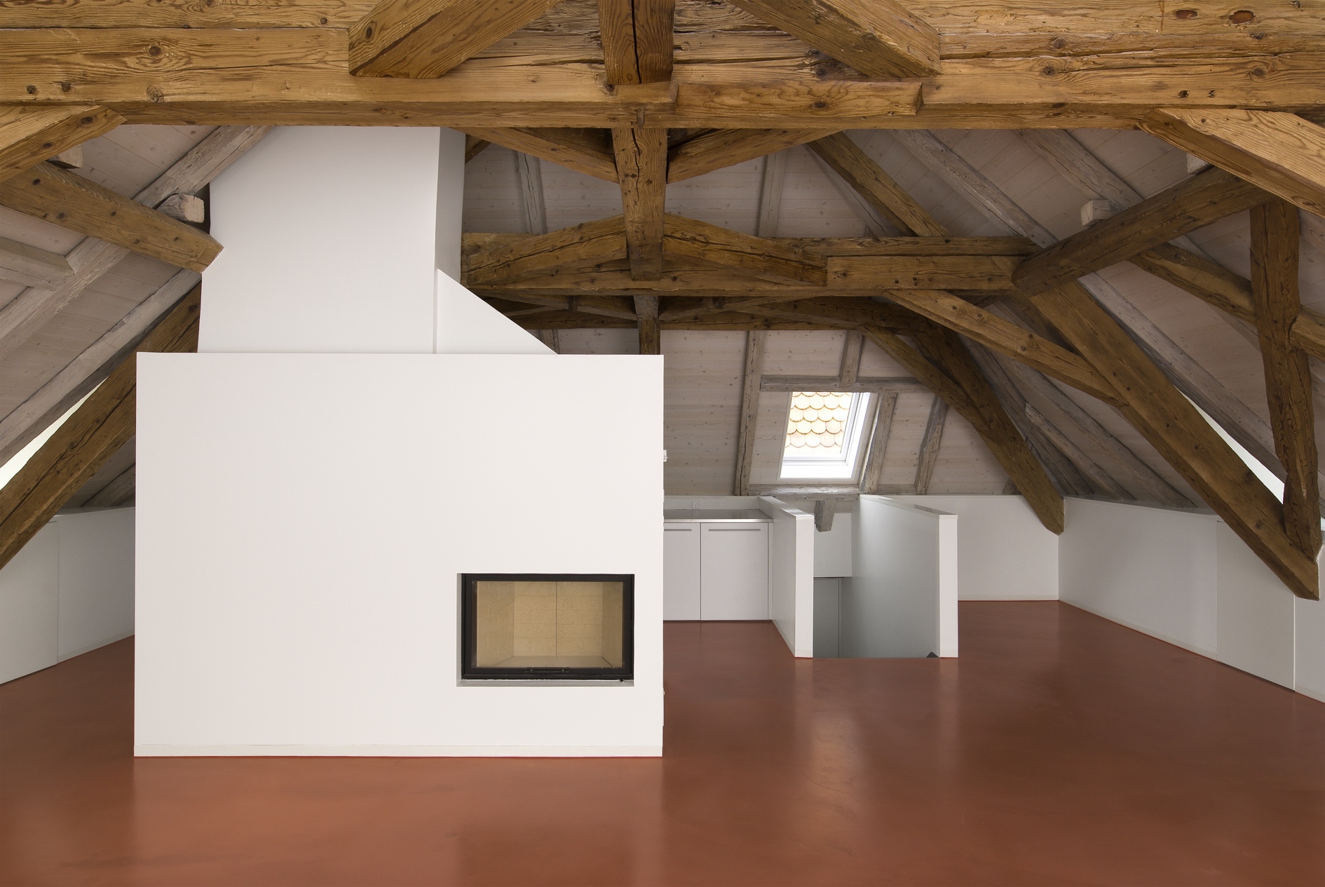 L'appartement créé dans les combles du château